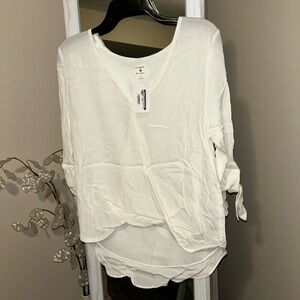 NWT By Together Cream Wrap Blouse
